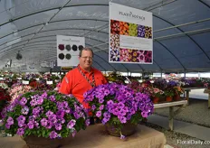 Troy Lucht of Plant Source International. They grow other breeders’ genetics and on the picture, the Constellation petunia of Westhoff.