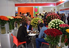 Alessandro Ghione of NIRP International talking with visitors.