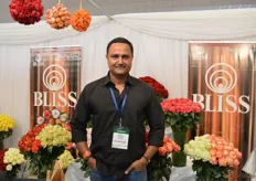 Sachin Appachu of Bliss Flora. He grows roses in a 35ha greenhouse.