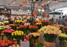 The booth of Omang and Amor, where they presented 120 different varieties. 90 percent of these varieties are exclusive with Omang and Amor.