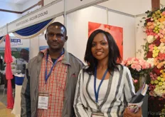 Steven Mbutu and Milicah Nyusili of Rumiru Flowers were also visiting the show.