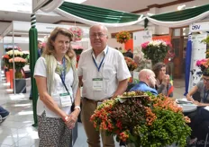 Brigitte Verlinden and Frans Diedens of Yalkoneh Flowers. They grow hypericum flowers in Ethiopia and were presenting their flowers at the Ethiopian Horticulture Producer Exporters Association.