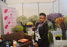 Jane Githiga of Imani Flowers. They grow summer flower and currently exports them to Europe and the Middle East.