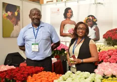 Ngari Mahihu and Lucy Yinda of Baraka Roses. This 30ha Kenyan rose grower would like to add Japan and Russia to their export markets. Their current markets are Europe and the USA which they supply through the auction and directly.
