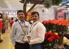 Mohan Choudhery and Nirzar of Black Tulip Group won the platinum award for best stand presentation in the perishables category.