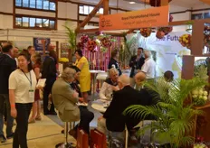 The busy booth of Royal FloraHolland.
