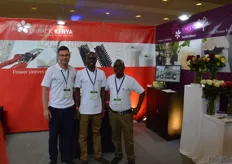 The team of Dilpack Kenya and Vaselife, here presented by Onne Bocker, Denis Omyango and Stephen Gaschoki