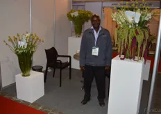 Abraham Mwangi, from Ami Flowers, a grower of summer flowers close to Nairobi
