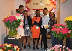 The Aurum Roses team, a grower from Uganda