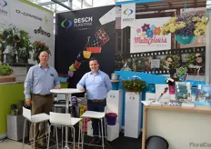 Different suppliers were showcasing their products at the same location as Syngenta. As was Desch Plantpak, supplier of pots. The company was represented by Ton Poot and Sjoerd Gipmans