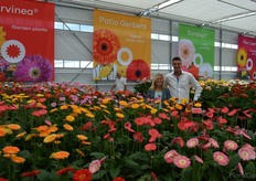 Anita Kap (gerbera grower Kwekerij Freek v/d Velden) and Robin v/d Meer (Florist)