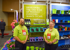 Joe Donley and Yvonne Olenzak of Landmark Plastic.