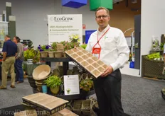 Bryce Anderson of the HC Companies, showing their extended EcoGrow line.