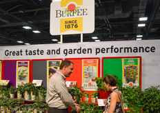 Scott Mozingo of Burpee Home Gardens showing his plants.