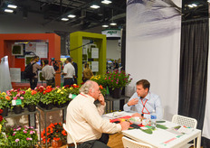 Christian Westhoff of Westhoff having a chat with a visitor.