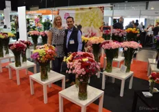 The Colombian grower Aposentos Flowers is one of the largest aster suppliers in Poland. On the picture, Aga and Daniel.