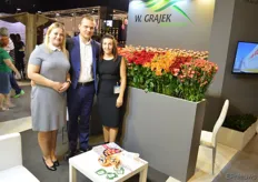 Grajek, pme pf the largest Polish im- and export companies of flowers and plants. On the picture: Katarzyna Koniecza, Pawel Zwierzchlewski en Aleksandra Karczewska