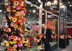 Marcel van Vemde of Florist breeding & propagation showing the bright colours of their collection. Their seeds and young plants are supplied worldwide.