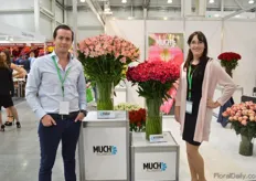 Javier Mantilla and Anna Semensko of Much Flowers. They grow several flowers in Ecuador and lost quite some volumes during the crisis and they are now trying to recover what they've last. Over the last year, the demand increased.