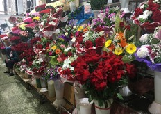 Large head red roses.