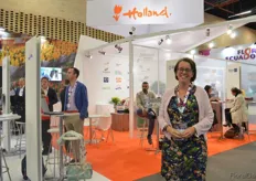 Gabrielle Nuijtens-Vaarkamp van Topsector Tuinbouw is visiting the show as Colombia is one of their priority countries.