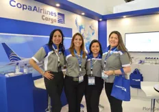 The team CopaAirlines Cargo. Since two years, they are also shipping flowers and are exhibiting at the Proflora for the first time.