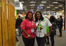 Gabrielle Curling and Nicola McGrath of The New Greenhouse. They import flowers from Colombia to Jamaica and are searching for new opportunities, varieties and products at the show.