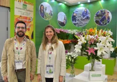 Oscar Maldonado and Laura Arboleda of Inversionnes Montanel. This Colombian grower started to grow lilies 7 years ago. Currently, they grow lilies on 7ha year riound. They mainly supply to bouquet makers in Colombia and supermarkets in the US and Colombia.