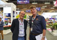 Alberto of Plantas y Bulbos and Jaap van Staaveren of UFO Supplies taking a walk at the show.