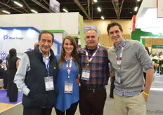 Gonzalo Luzuriaga of BellaRosa and Rose Connection with Albert Elmers (second on the rigth)of United Floral Distributors and his children Jasmin adn Eli De Waard. Elmers is one of Luzuriaga's first customers and is doing business with Elmers for almost 20 years.