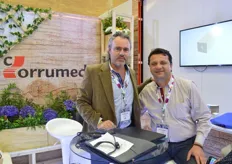 Julian David Urhab and Jack Disney Vega of Corrumed. They provide solutions for cardboard boxes. They are base in Antioquia and have a warehouse close to the airport in Bogota and Rionegro.
