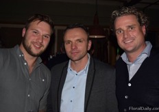 Rico Telleman, Aart Buizer and Jaap Buis of Fresco Flowers.