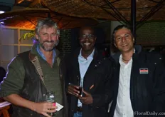 Kenyan growers Tom Lawrence of Equinox, Robert Kotut of Karen Roses and Aiyappa of Fontana Group.