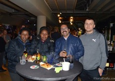 Angelika, Winnie and Santosh of Kenyan rose farm PJ Dave with David of Optimal Connection.