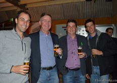 Brazilian flower growers Daniel Kager of Kager, Paulo Kortstee and Charles Van Ham of of Unica Flores and Eduardo Casten of Boa Vista.