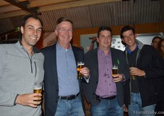 Brazilian flower growers Daniel Kager of Kager, Paulo Kortstee and Charles Van Ham of of Unica Flores and Eduardo Casten of Boa Vista.