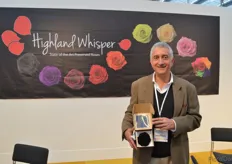 Andres Monotas of Highland roses holding the new preserved black rose. He grows and preserves his flowers in Ecuador. According to him, the demand for preserved flowers is increasing.