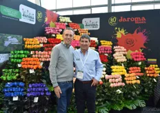 Mark Frank of Mark Frank Floral Concepts & Design and Jaime Rodriguez of Jaroma Roses. This Colombian rose farm recently expanded their farm by 3ha and added 10 new varieties.