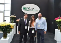 Luis Felipe Escobar, Mariana Arenas and Alvaro Rodriguez of Redil Roses. This Colombian rose farm is exhibiting at the show to gain more international export markets.