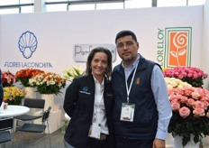 Adriana Uribe of Flores La Conchita and Carlos Martinez of Floreloy.