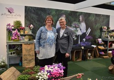 Malene and Bent Juhl Jensen of Mystery Lady. According to Malene, their cut asters, which were introduced last year, are well in demand.