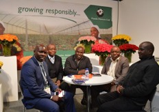 The team of Panda Flowers, a Kenyan rose grower.