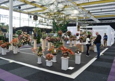 Flower arrangements.