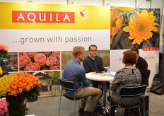 Ranjit Amrit of Aquila talking with visitors.