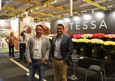 Carlos Nevada and Carlos Sanchez of Ecuanros promiting their brand Tessa.