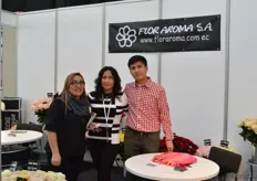 Anita, Gloria and Alex of Flor Aroma. They grow 35ha of roses in Ecuador.