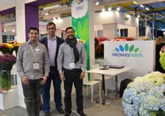 Sergio Gutierrez and Alejandro Erchiverri of Aroma Farms with Arno van der Made (in the middle) of CBI.