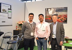 David Dass and Hidehiro Furuya of Flowerwatch with Mohan Choudhery (in the middle) of Black Tulip.