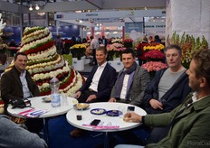 Slavatore Ercolano of Ercolano Flora intertaining visitors.