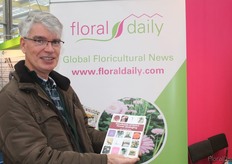 Jan van der Kamp presenting the Handbook of Dutch Flower Arranging.